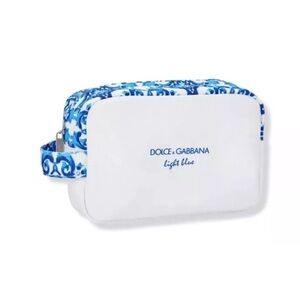 Dolce & Gabbana White and Blue Cosmetic Bag